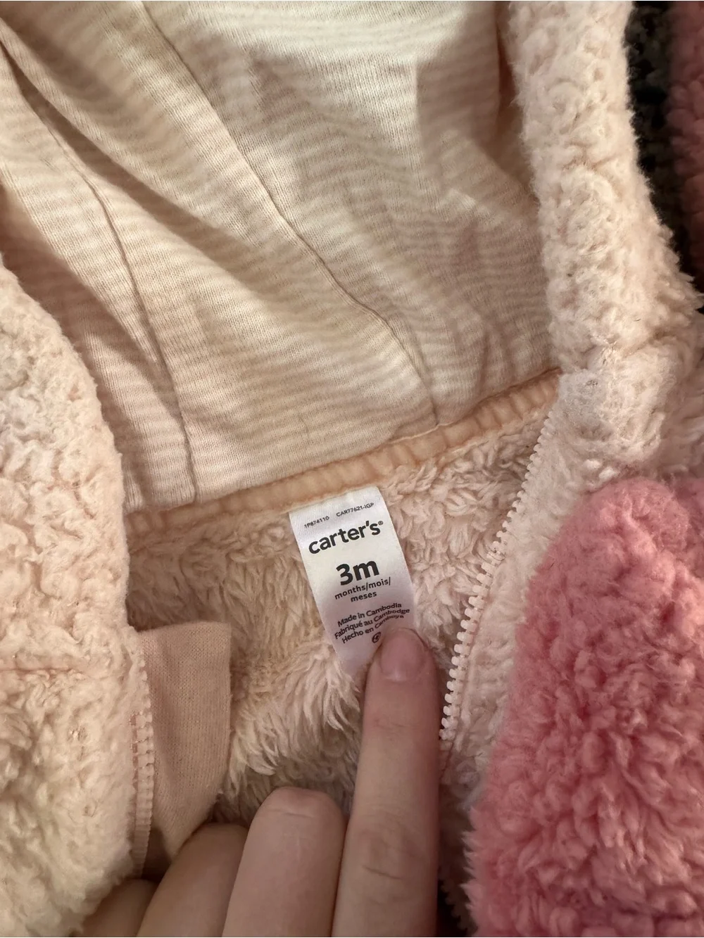 Two Plush Sherpa Baby One-Piece - USED 3 months